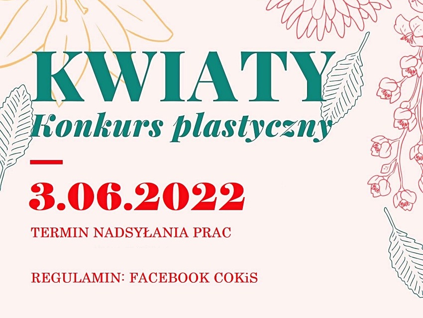 Powiatowy konkurs plastyczny "Kwiaty. Zaproszenie do udziału