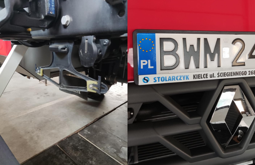 Kulesze Kościelne. Wandalizm na festynie! Ktoś wyrwał tablicę rejestracyjną z wozy strażackiego