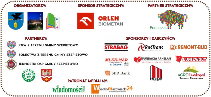 Wojny-Krupy: organizatorzy, partnerzy i sponsorzy Dożynek Gminno-Parafialnych 2026
