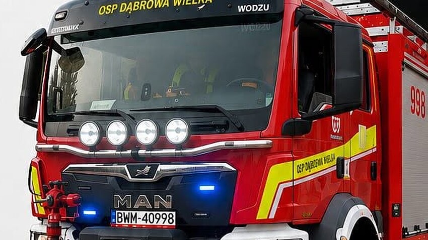Dąbrowa Wielka: wóz ratowniczo-gaśniczy OSP Dąbrowa Wielka