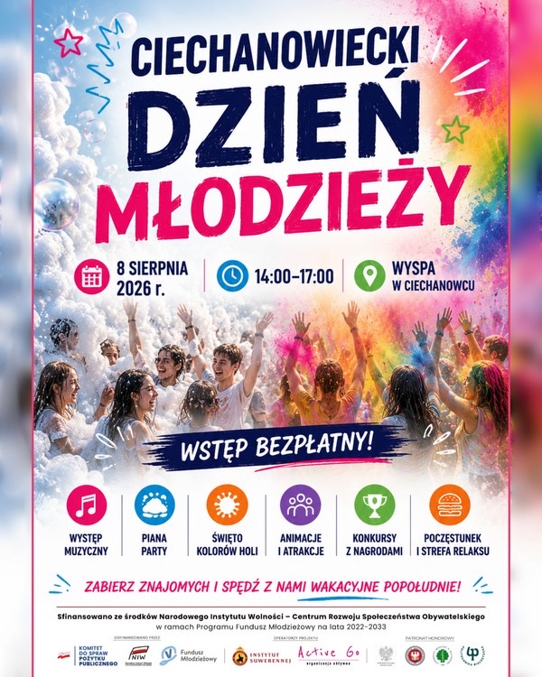 Ciechanowiec: plakat Ciechanowieckiego Dnia Młodzieży 2026