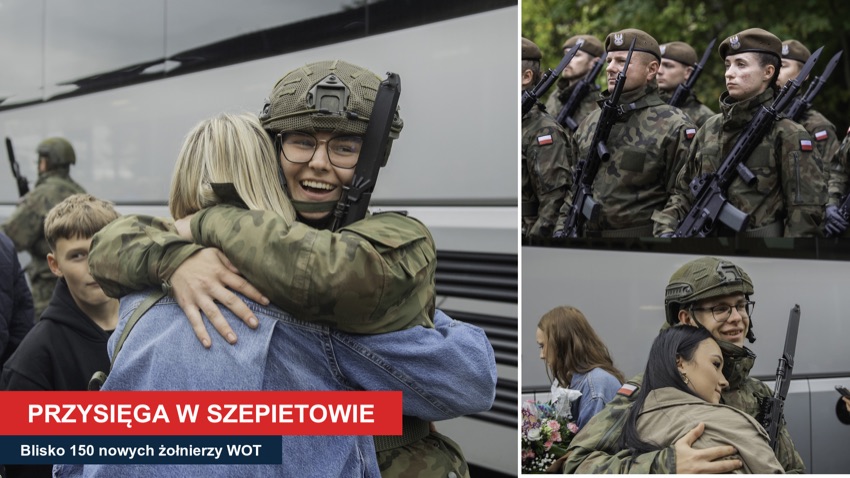 Szepietowo: nowi żołnierze 1 Podlaskiej Brygady Obrony Pogranicza z rodzinami po przysiędze wojskowej