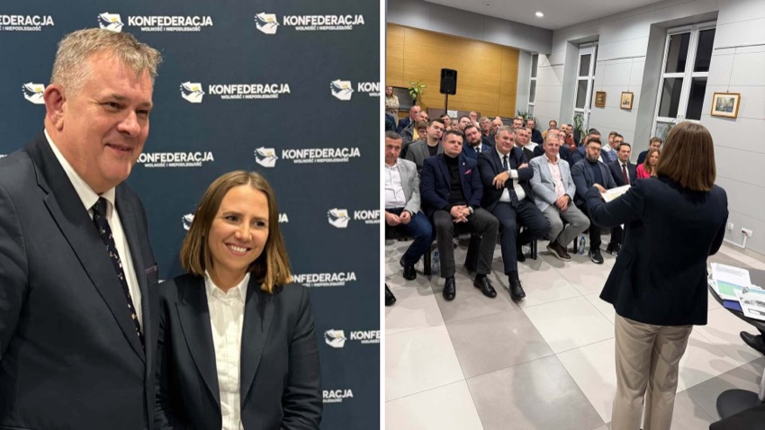 Anna Bryłka podczas spotkania w Wysokiem Mazowieckiem