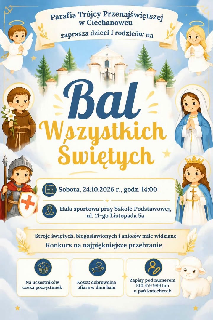 Plakat Balu Wszystkich Świętych w Ciechanowcu 24 października 2026
