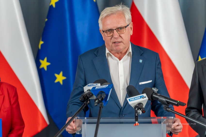Burmistrz Czyżewa Franciszek Kuczewski na konferencji o Bonie Senioralnym