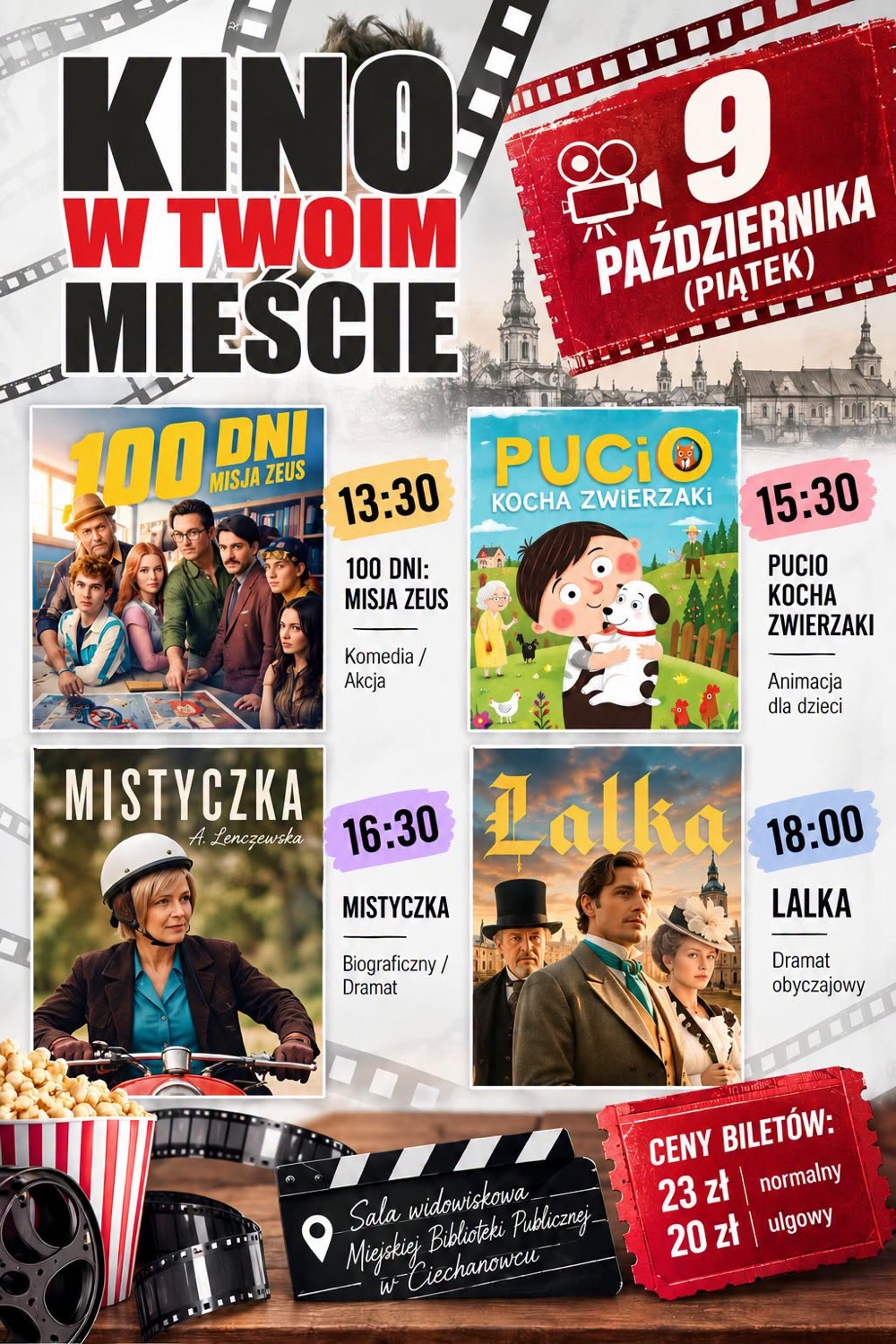 Repertuar Kina w Twoim Mieście w Ciechanowcu 9 października 2026