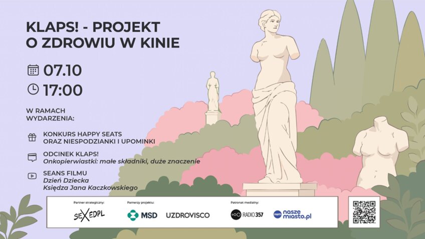 KLAPS! - Projekt o zdrowiu w kinie WARS w Wysokiem Mazowieckiem, 7 października o 17:00