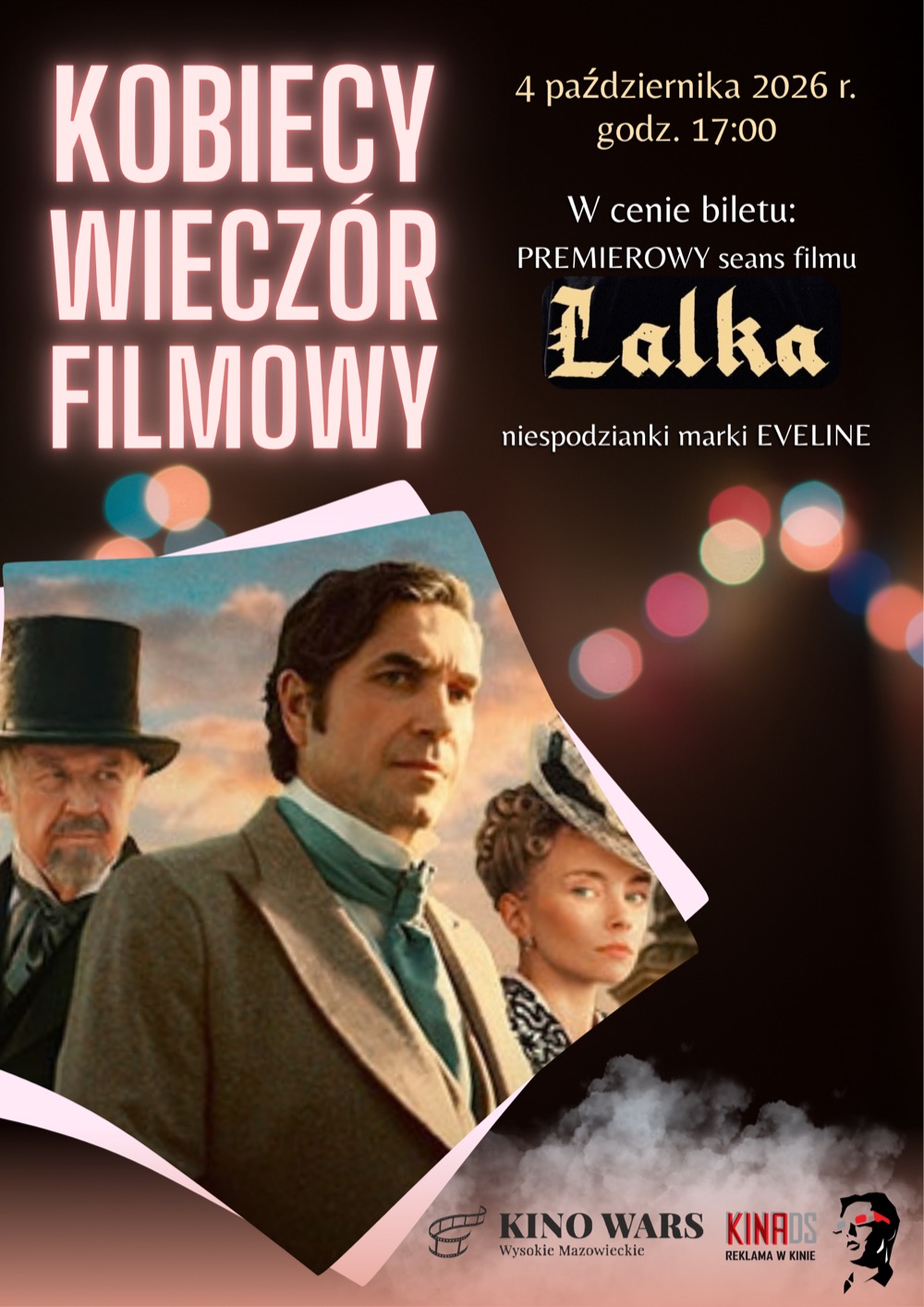 Plakat Kobiecego Wieczoru Filmowego w kinie WARS w Wysokiem Mazowieckiem - 4 października 2026, film Lalka