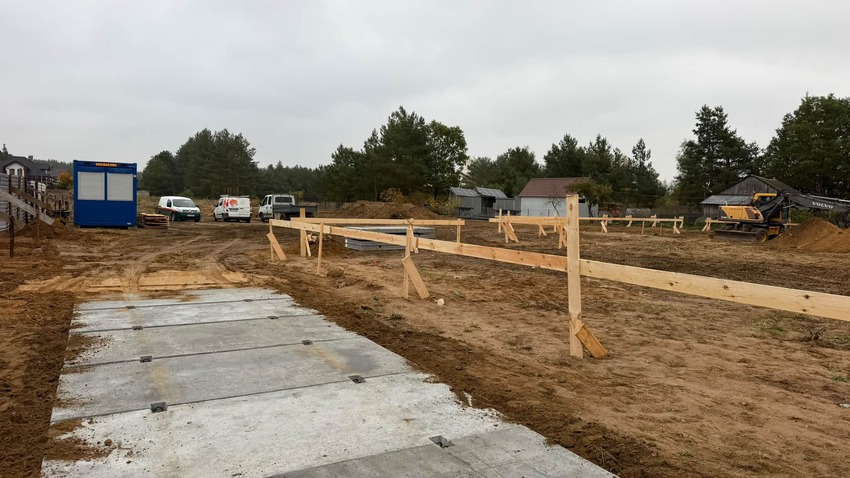 Ciechanowiec: plac budowy bloku mieszkalnego SIM przy ul. Ralkowej