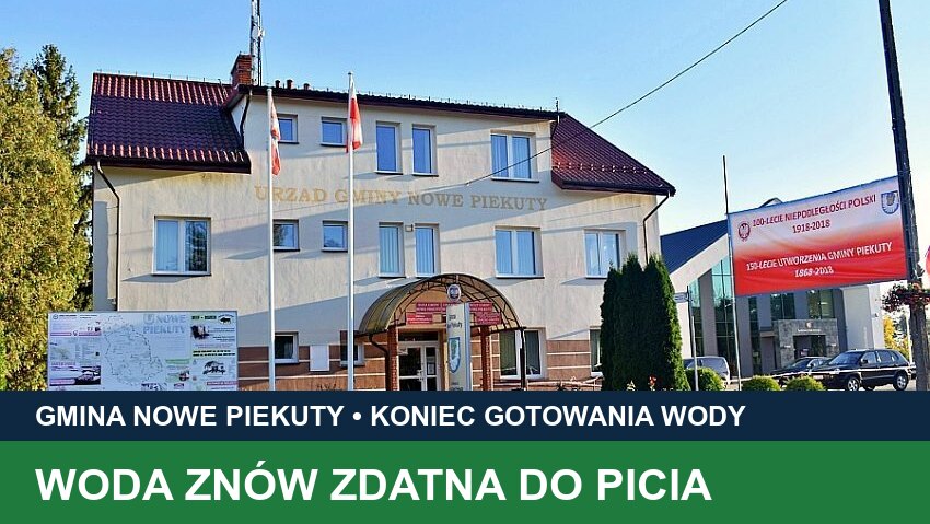 Nowe Piekuty: Urząd Gminy Nowe Piekuty, woda z wodociągu Wierzbowizna znów zdatna do picia