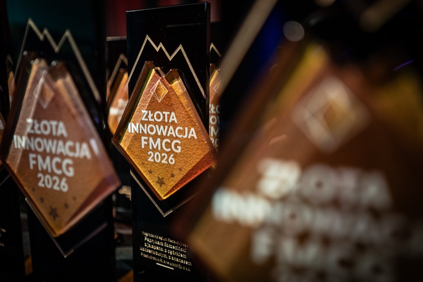 Statuetki Złota Innowacja FMCG 2026 na gali konkursu Złote Innowacje FMCG & Retail 2026