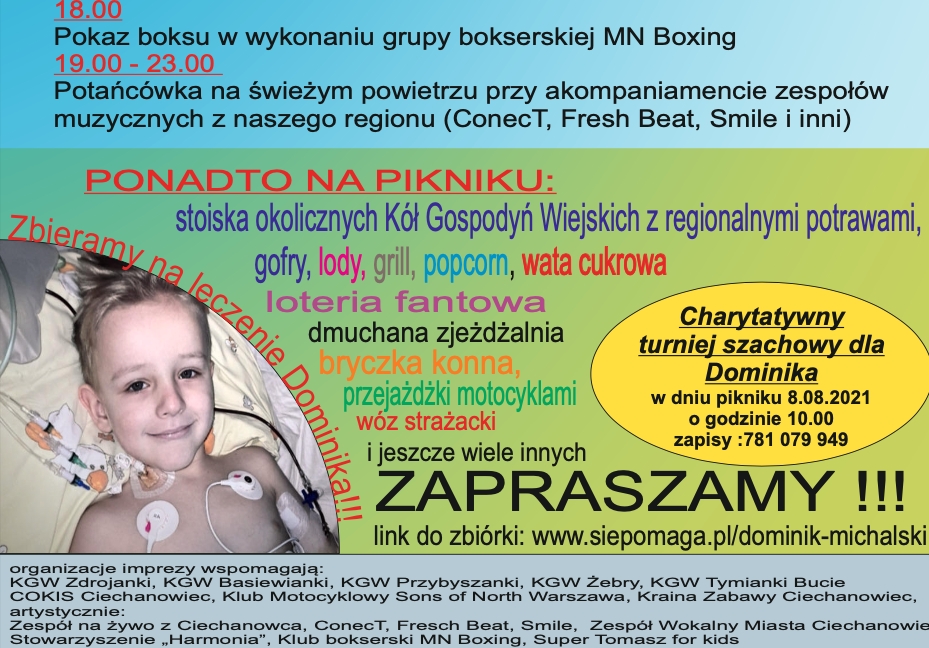 Ciechanowiec. Pokaz boksu, potańcówka, występy! Zaproszenie na piknik charytatywny