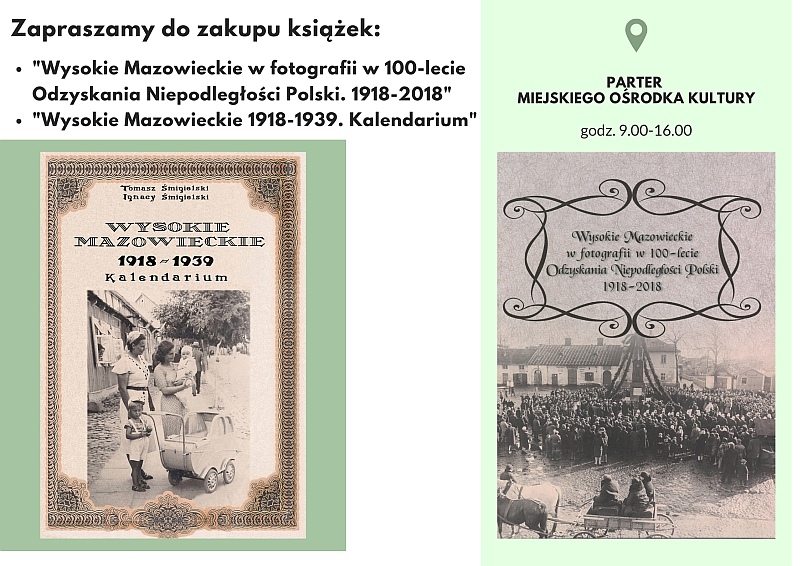 Książki o historii Wysokiego Mazowieckiego do kupienia w MOKu