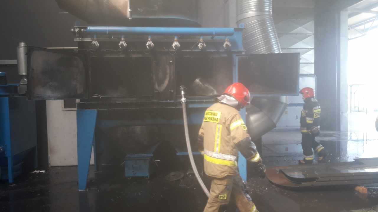 Wysokie Mazowieckie. Pożar w hali produkcyjnej przy ulicy Przemysłowej