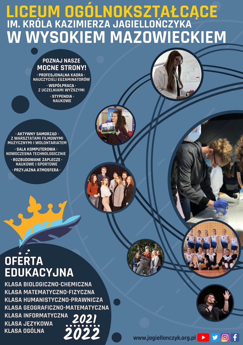 Wysokie Mazowieckie: Oferta edukacyjna Liceum Ogólnokształcącego w Wysokiem Mazowieckiem