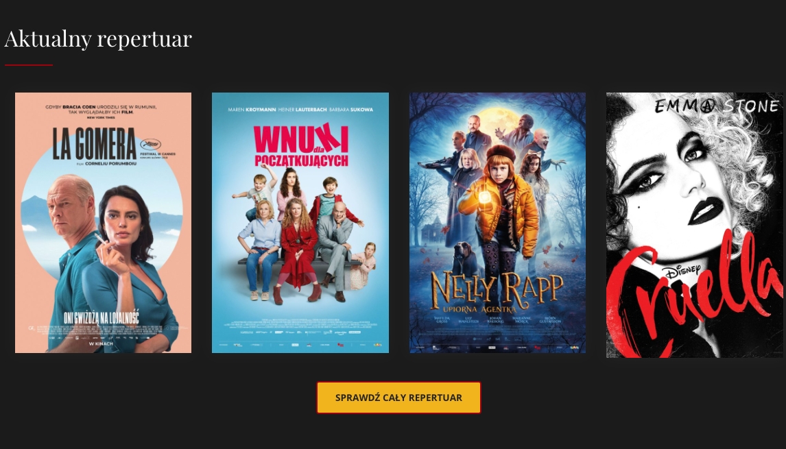 Wysokie Mazowieckie. Aktualny repertuar filmów w kinie WARS