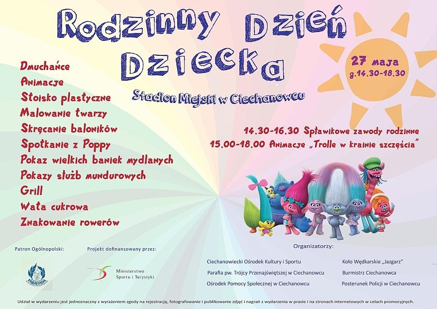 Zaproszenie na Rodzinny Dzień Dziecka w Ciechanowcu