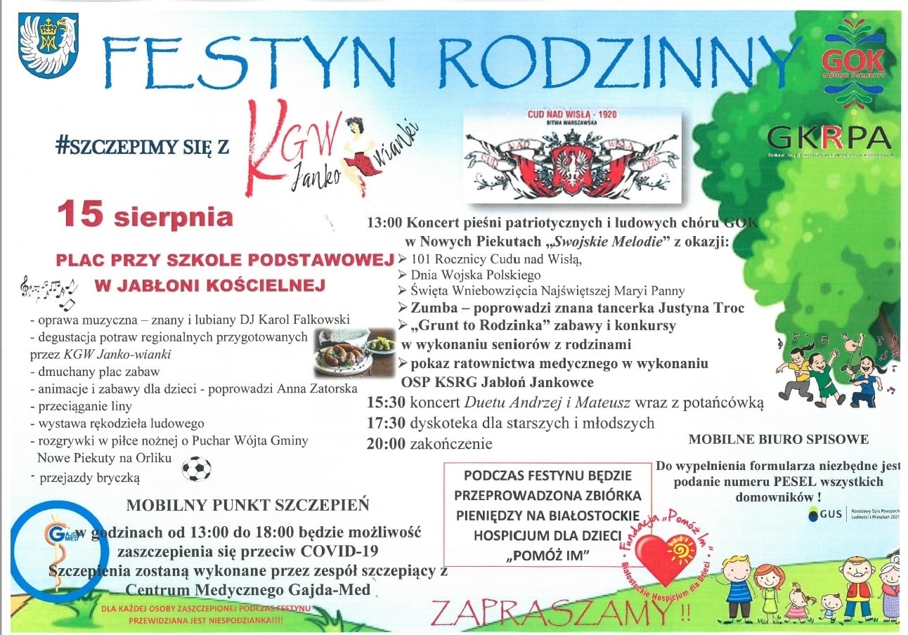 Nowe Piekuty: Jabłoń Kościelna. Zaproszenie na "Festyn Rodzinny"
